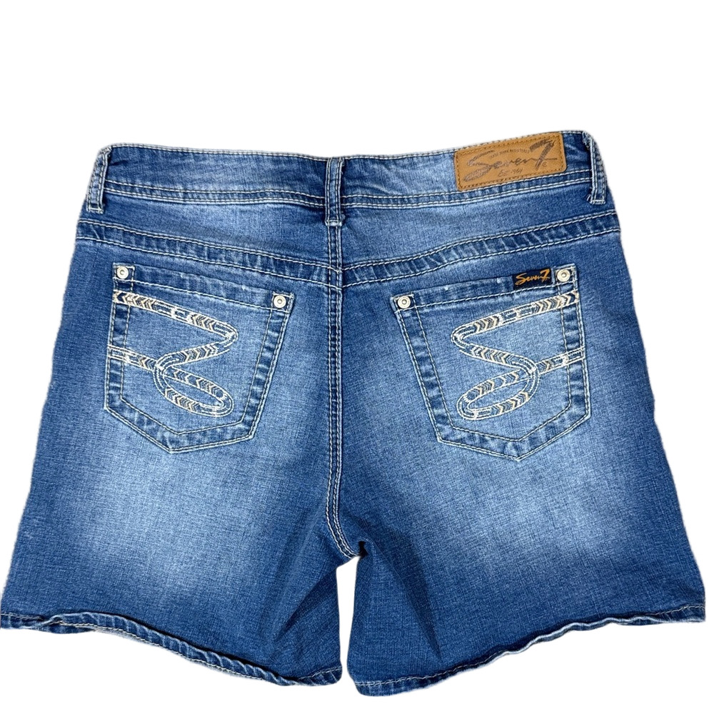 Seven7 Women's Blue Jean Shorts - Picture 11 of 15
